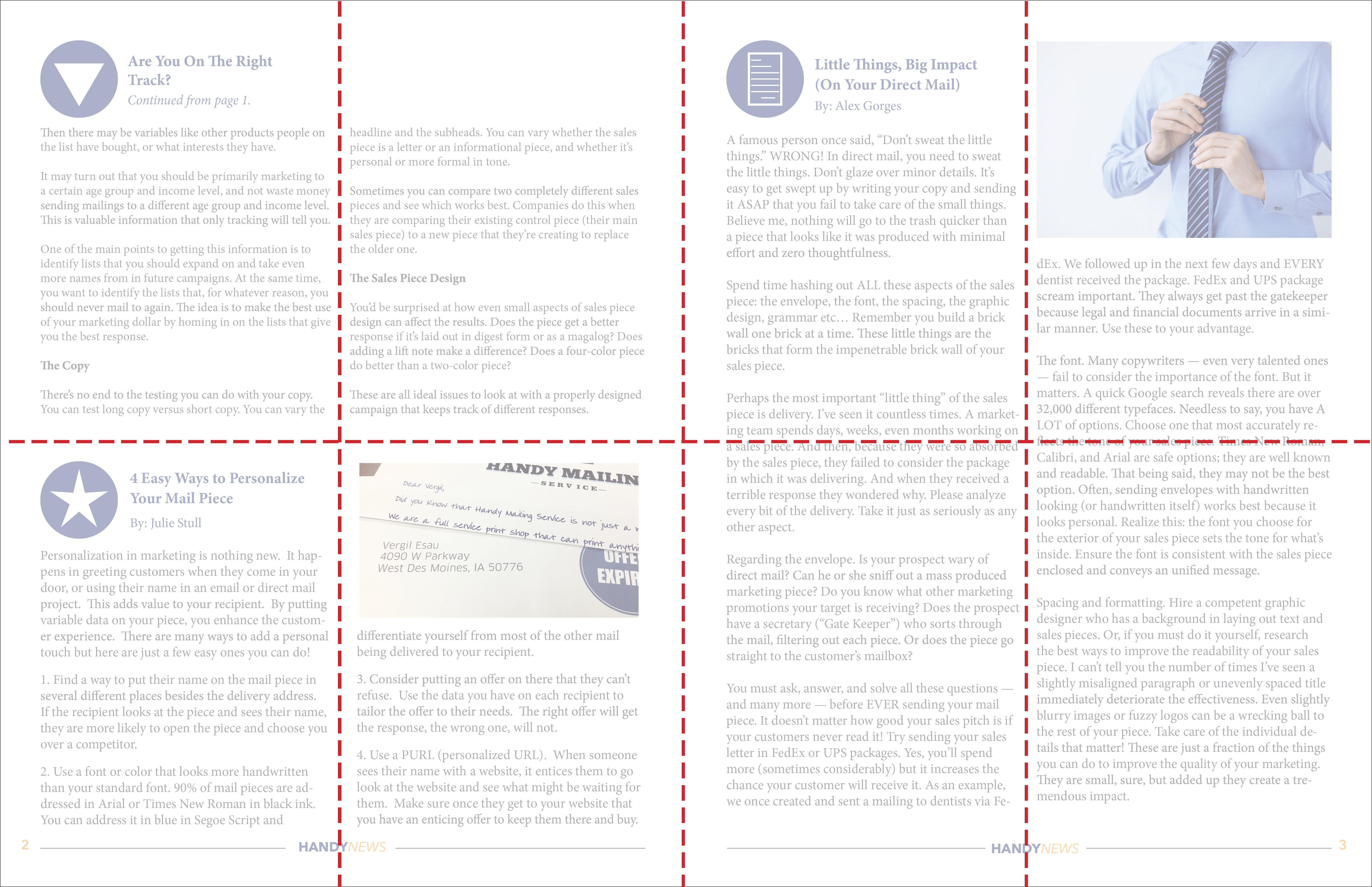 newsletter template with grid lines