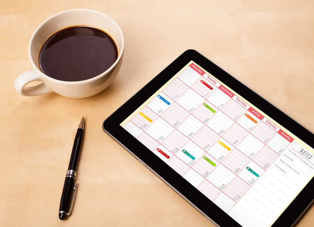 calendar for direct mail scheduling